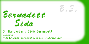 bernadett sido business card